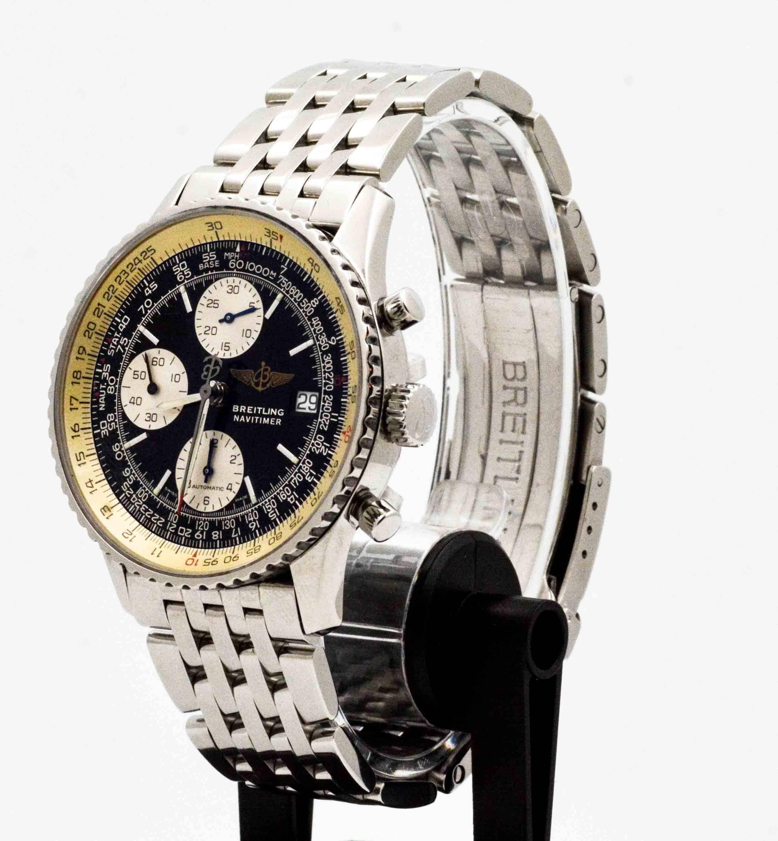 Breitling Stainless Steel Navitimer Self-Winding Wristwatch 2