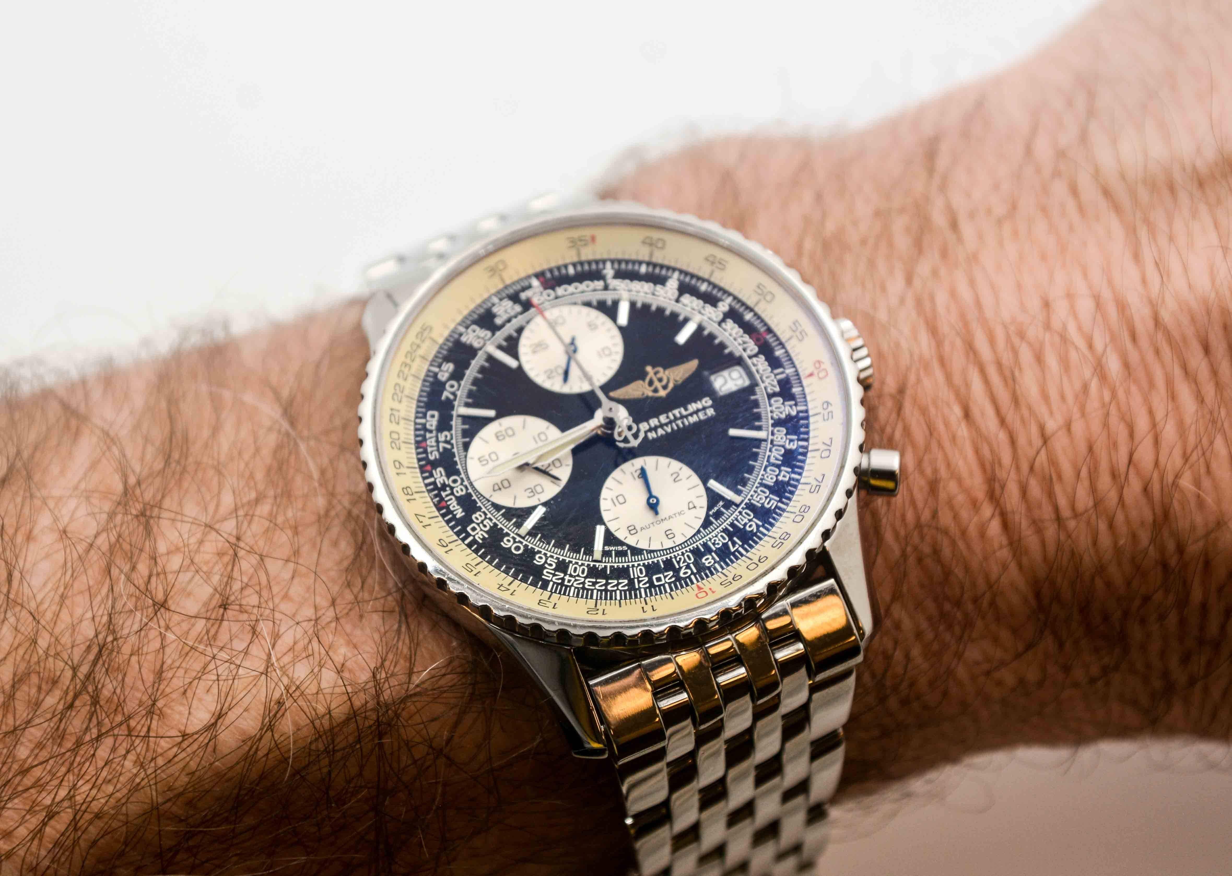 Breitling Stainless Steel Navitimer Self-Winding Wristwatch 4