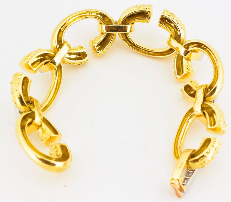 2.00 Carats Diamond Gold Link Bracelet at 1stdibs