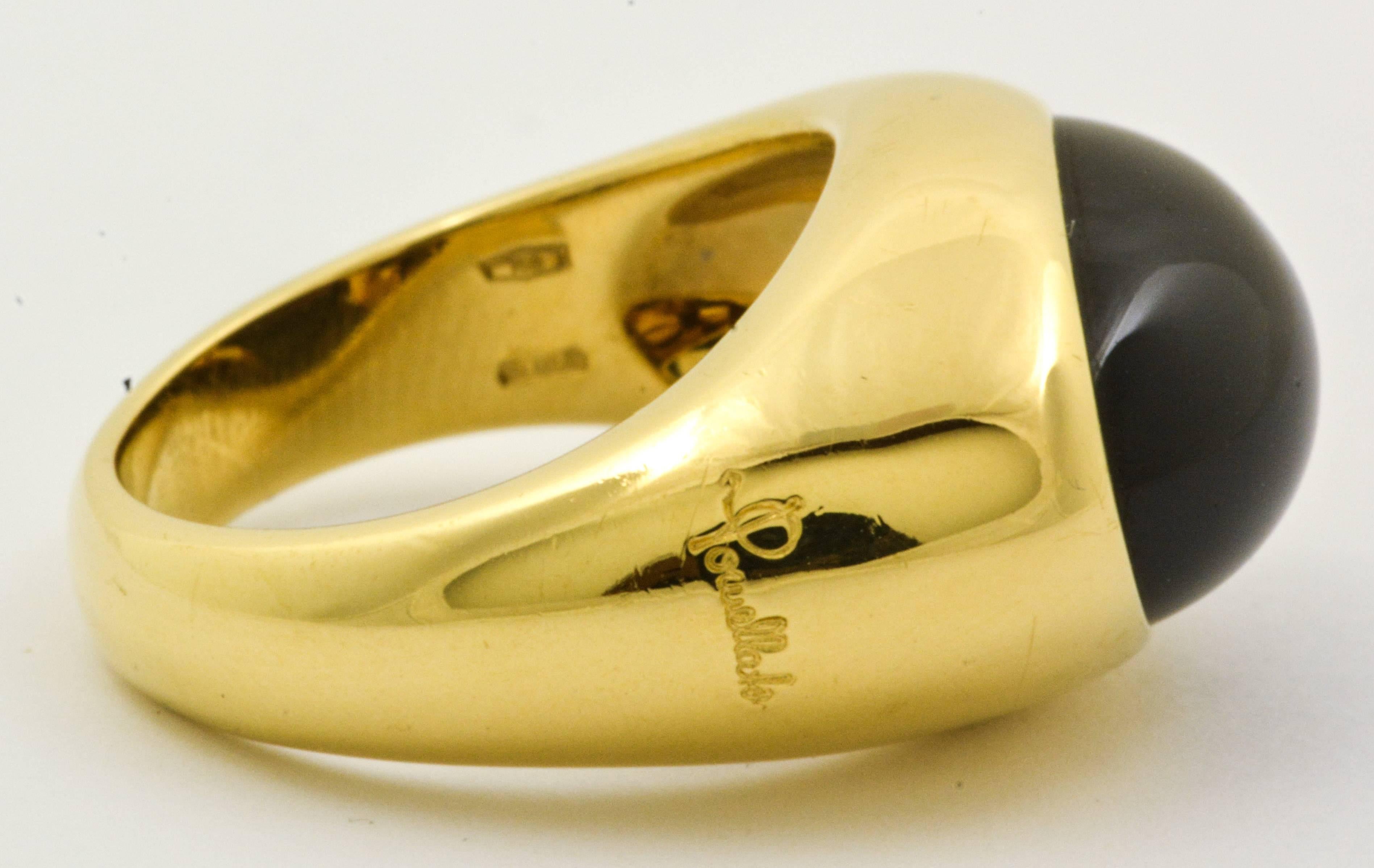 Pomellato Garnet Gold Ring In Excellent Condition In Dallas, TX