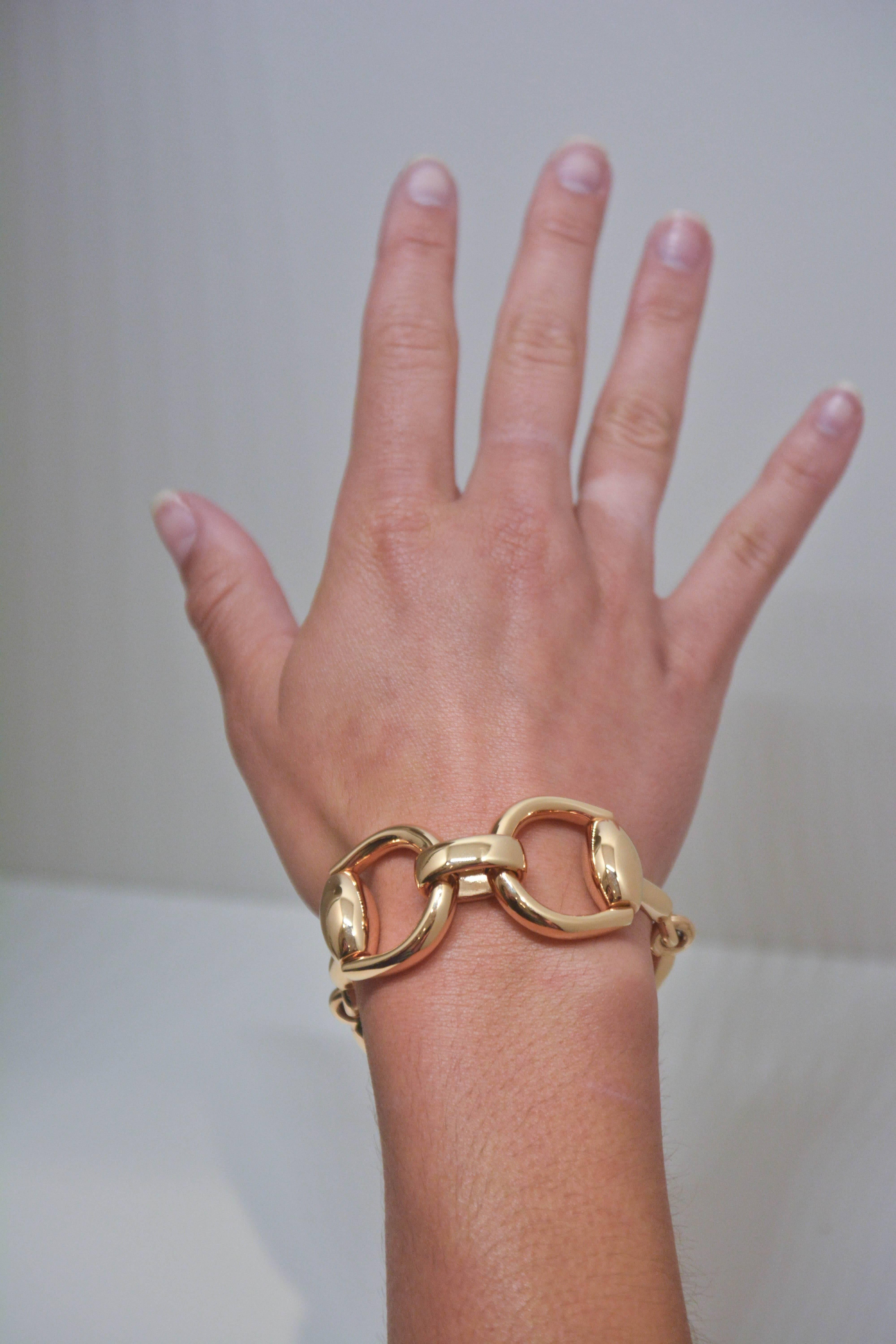 Gucci Gold Horsebit Link Bracelet 1