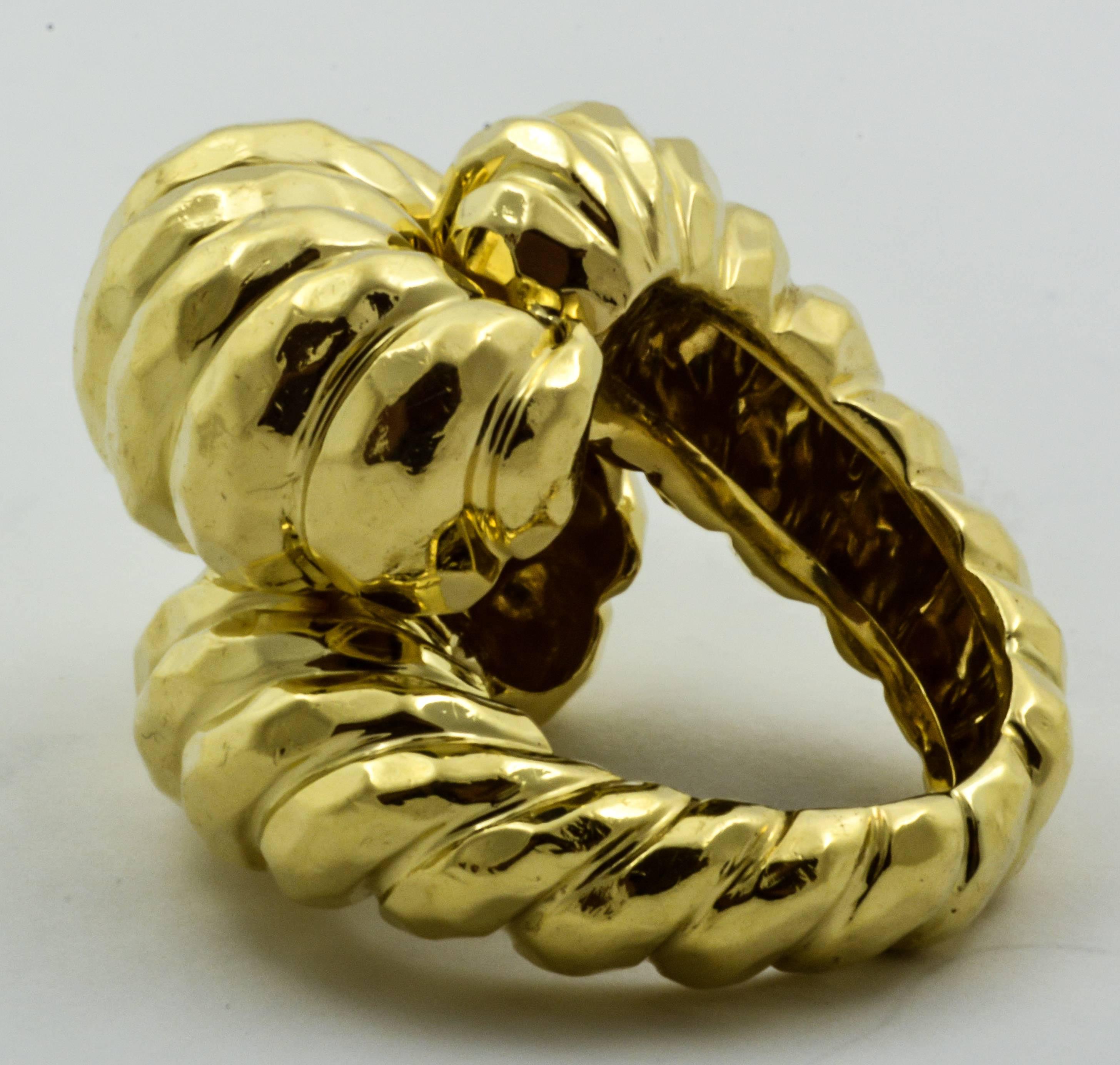 Modern Henry Dunay Gold Knot Ring