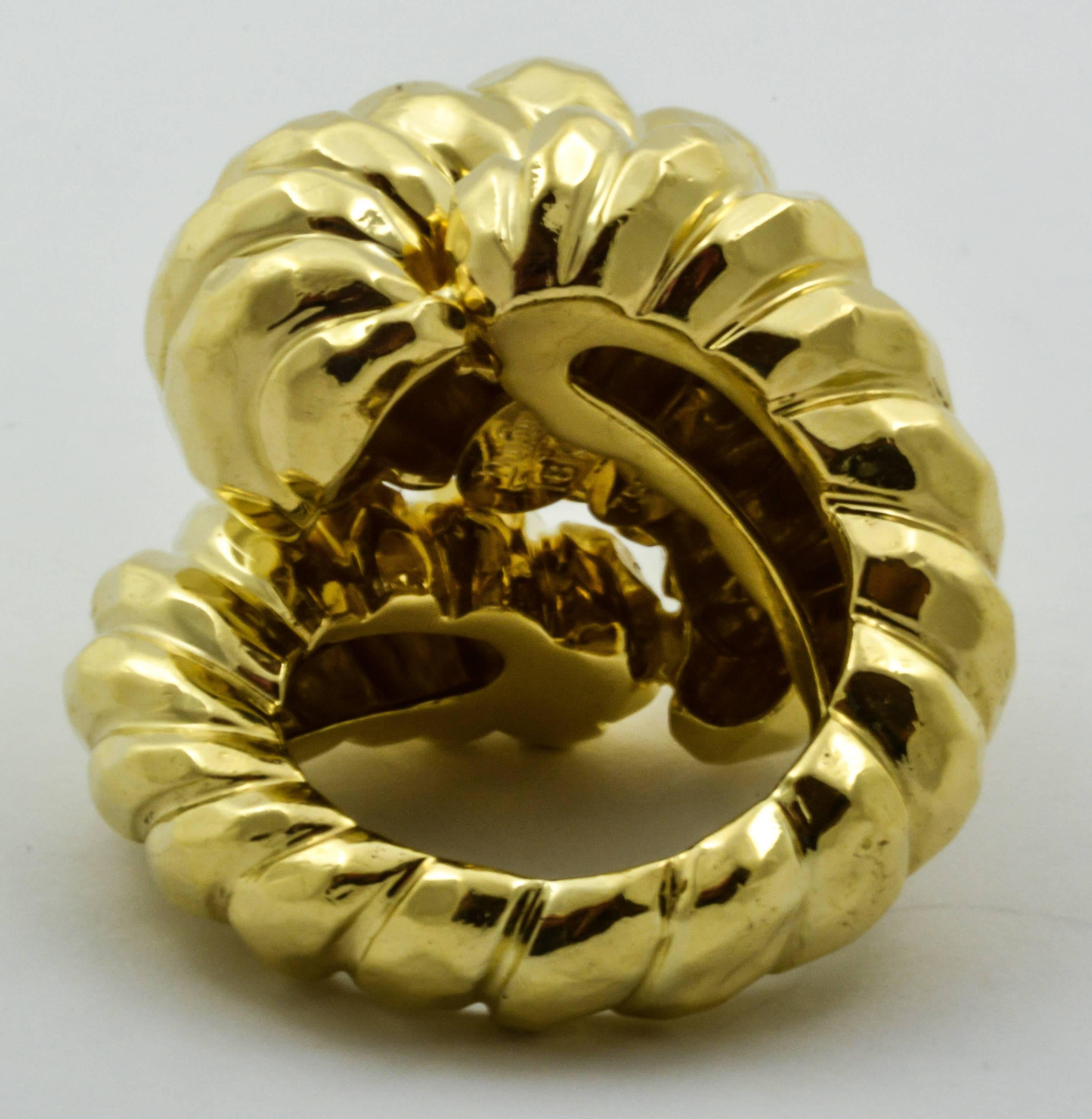 Henry Dunay Gold Knot Ring In Good Condition In Dallas, TX