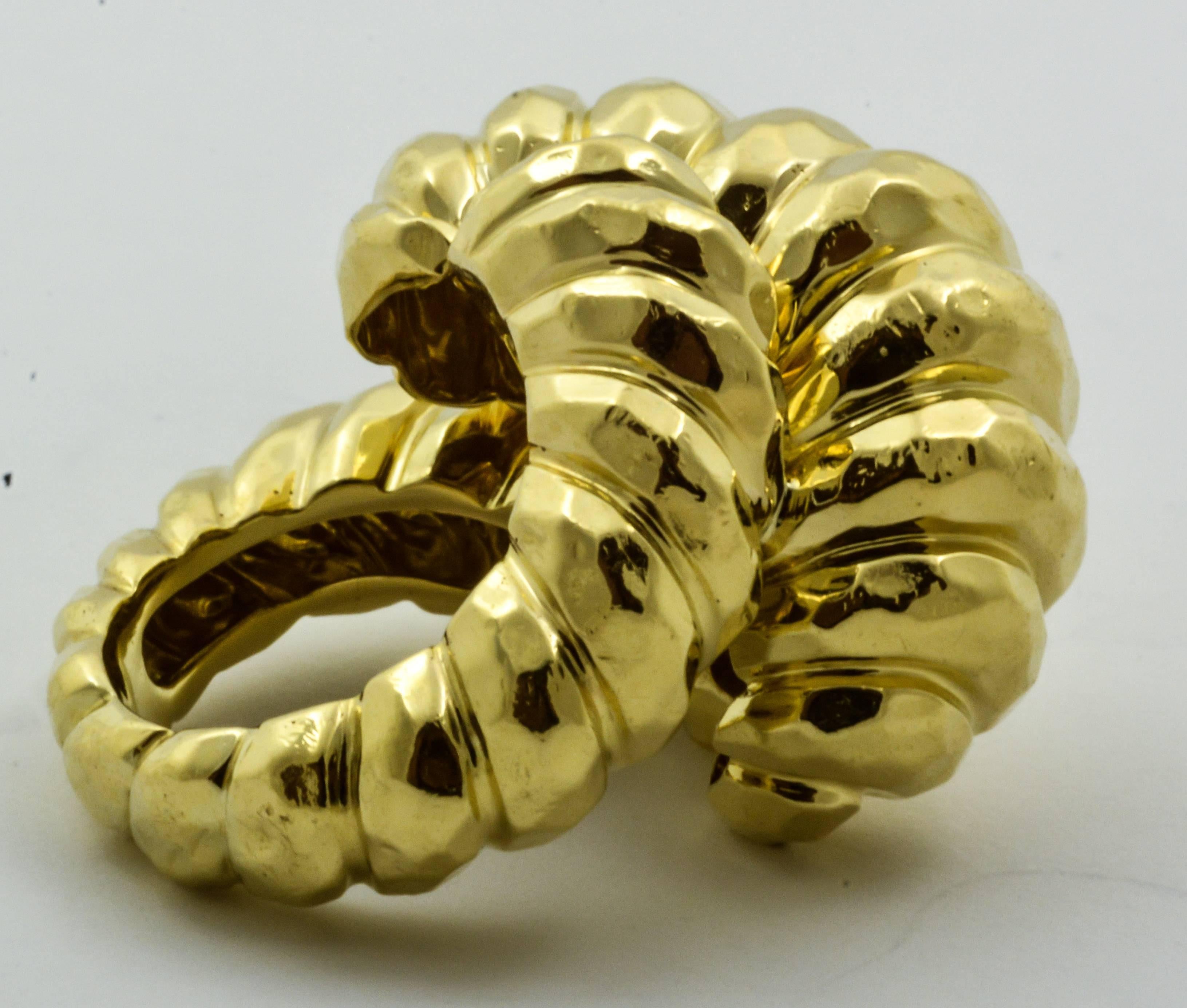 Women's or Men's Henry Dunay Gold Knot Ring