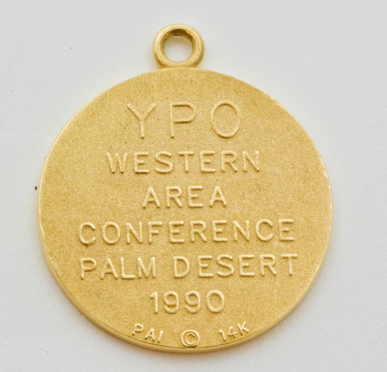 14 Karat Gold Palm Desert YPO 1990 Charm For Sale at 1stDibs