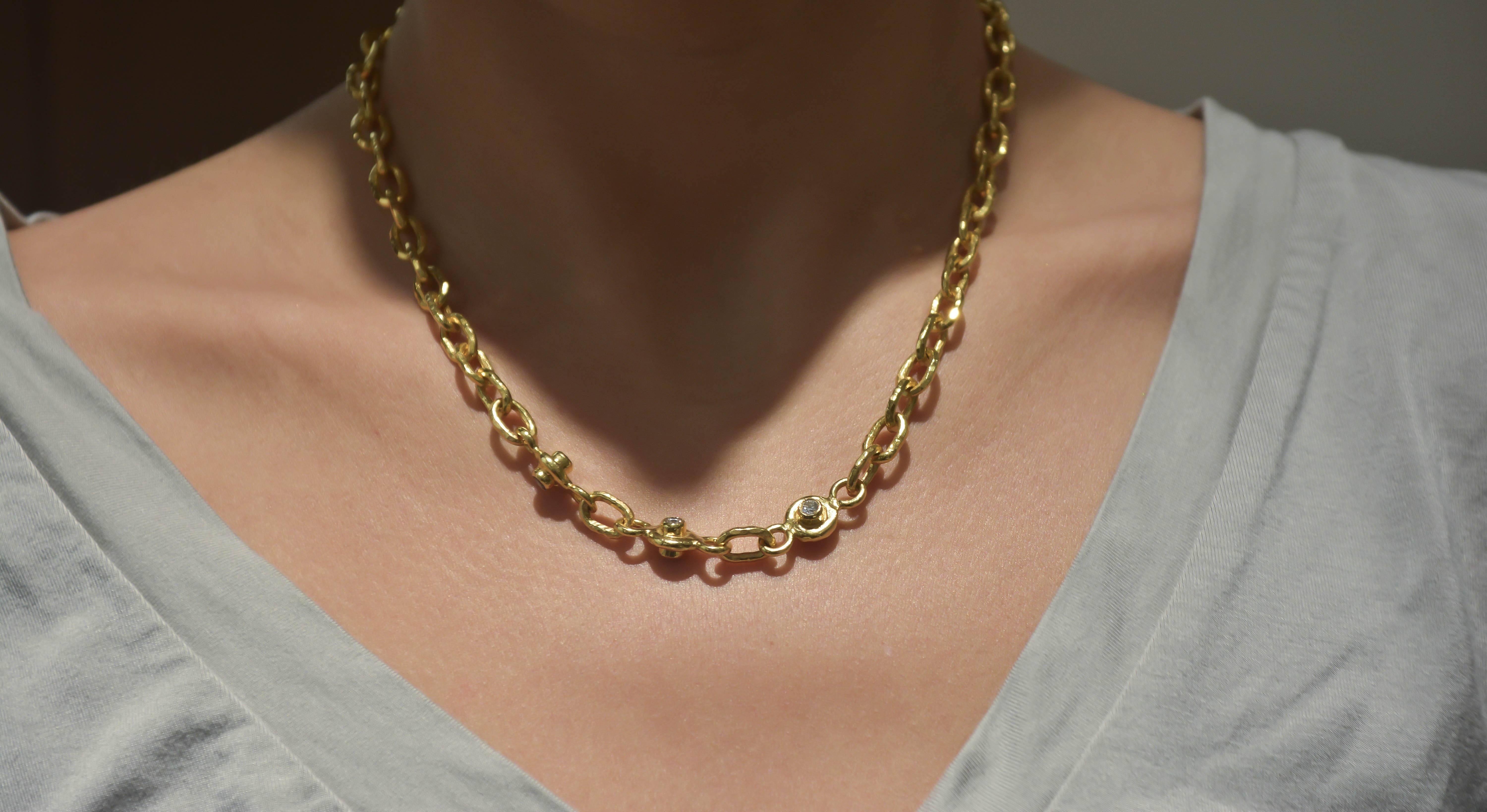 Jean Mahie Diamond and Sapphire Small Cadene Necklace 1