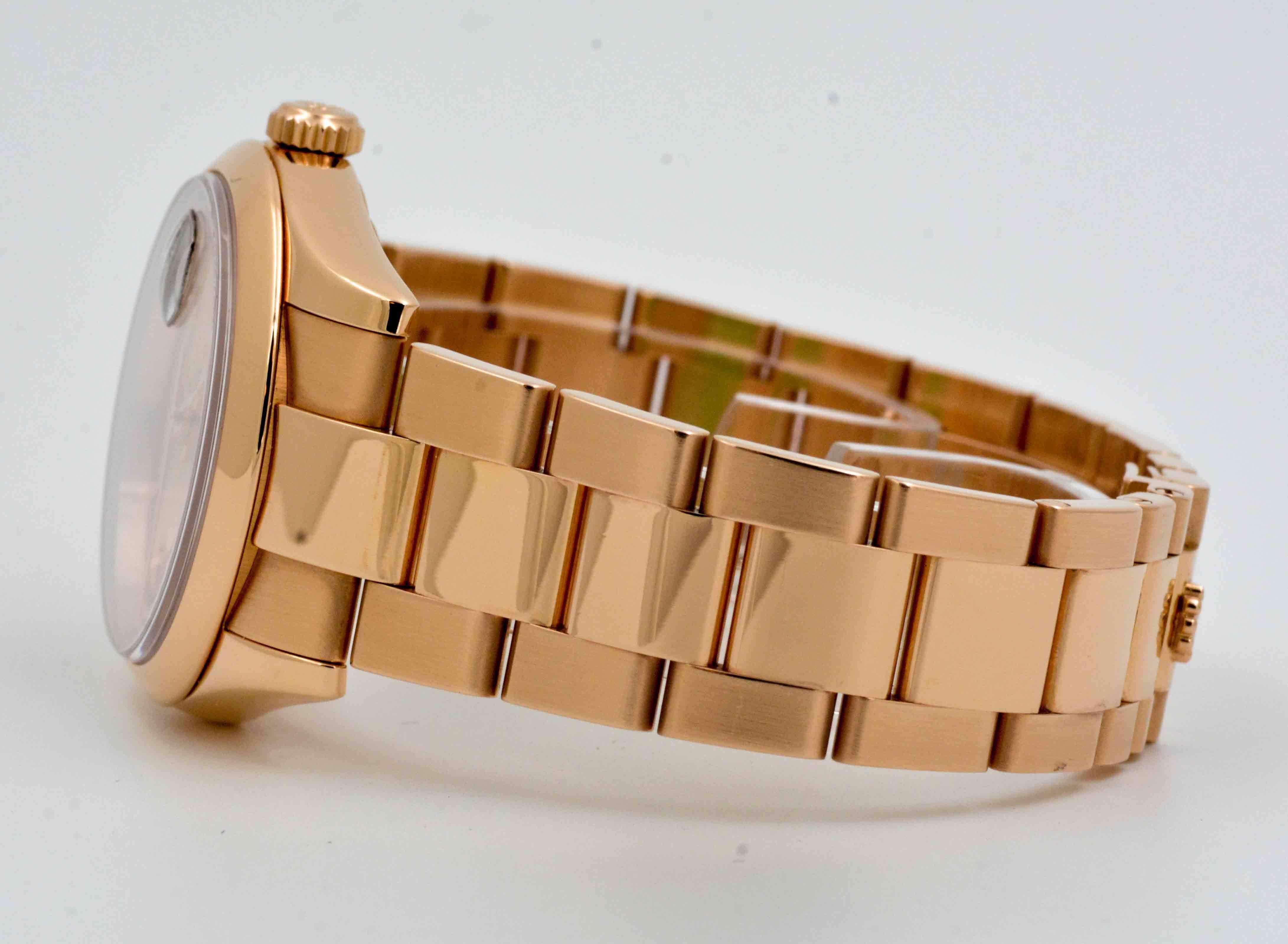 Rolex Rose Gold DayDate Oyster Bracelet Automatic Wristwatch, 2007 In Excellent Condition In Dallas, TX