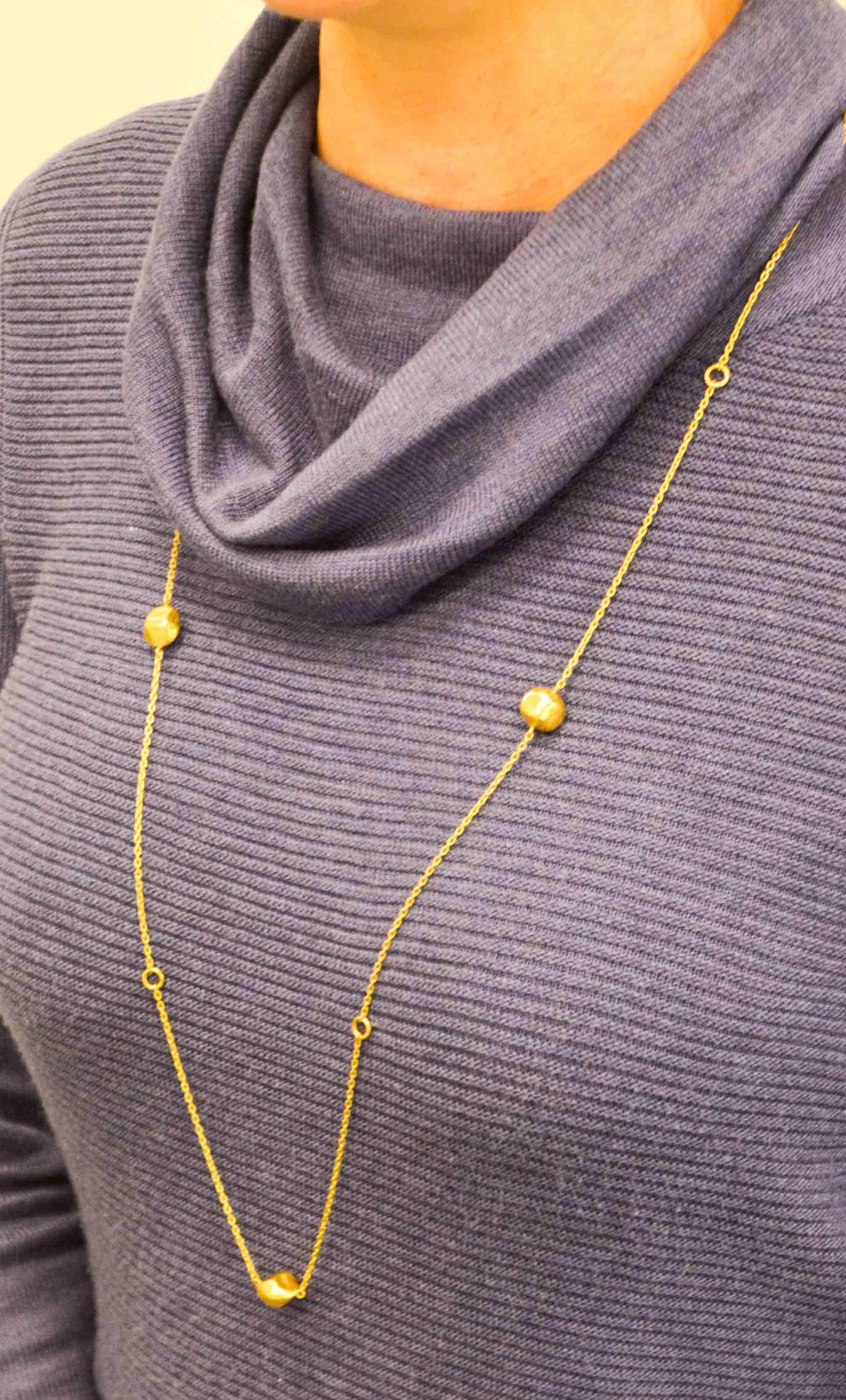 Lika Behar 24 Karat Yellow Gold Chain In Excellent Condition In Dallas, TX
