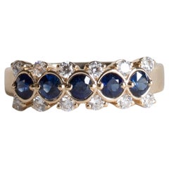 14K Gold Sapphire Band