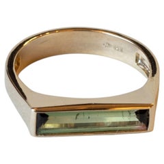14k Yellow Gold Tourmaline Ring, Size 7