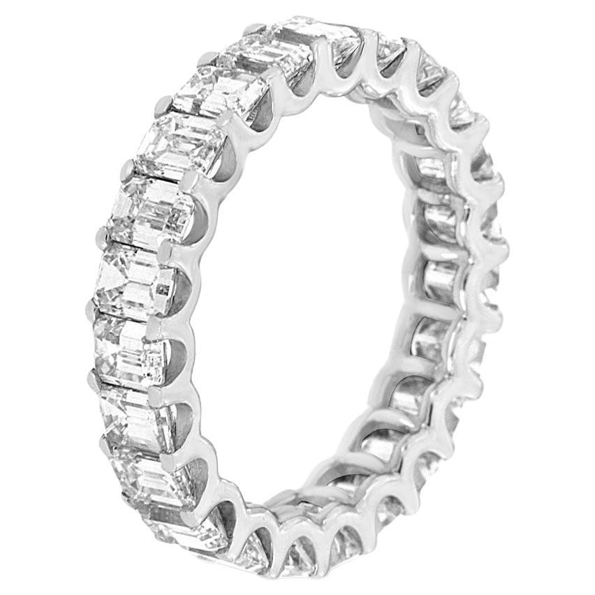 14 Karat White Gold Oval Eternity Diamond Ring '3 Carat'