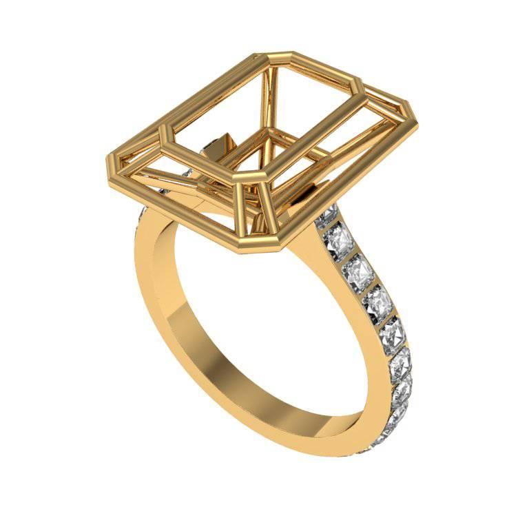 Sayaka Yamamoto & Sparkles Diamond and Gold Ring For Sale