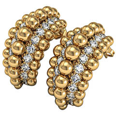Melody Deldjou Fard & Sparkles Diamond and Gold Earrings