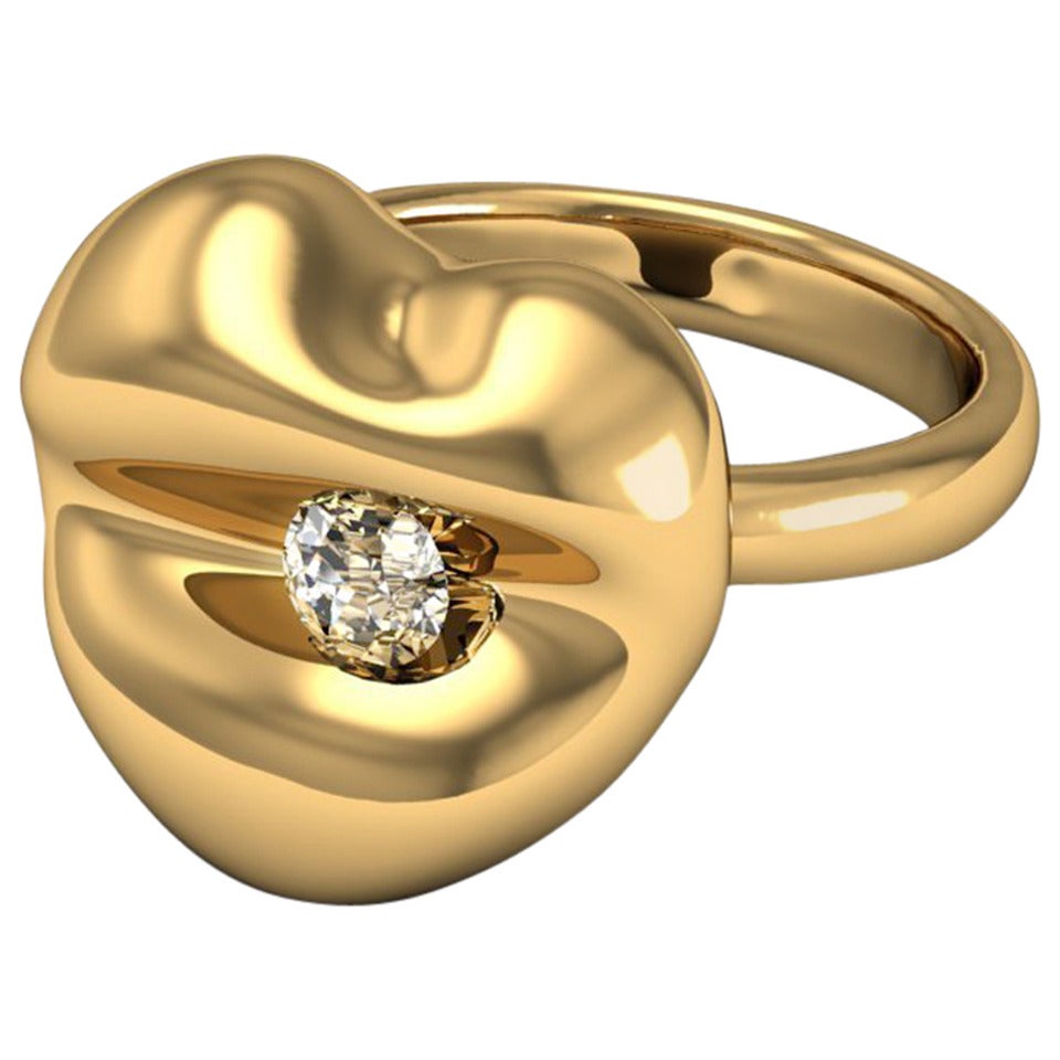 Barbara Nanning & Sparkles Diamond and Gold Ring For Sale