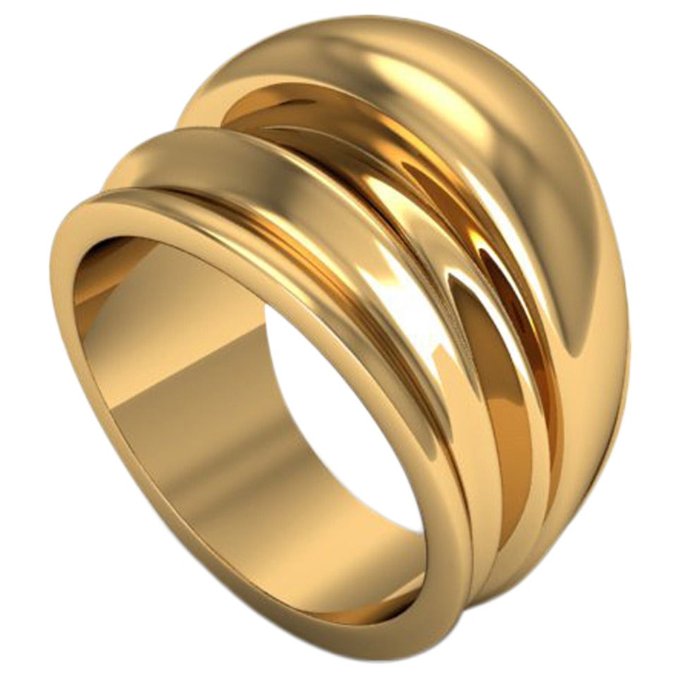 Barbara Nanning & Sparkles Gold Ring For Sale