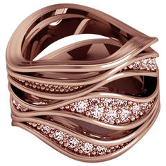 Christoph Blatter & Sparkles Unda Diamond Rose Gold Band Ring