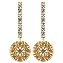 Sayaka Yamamoto & Sparkles Diamond and Gold Earrings 2