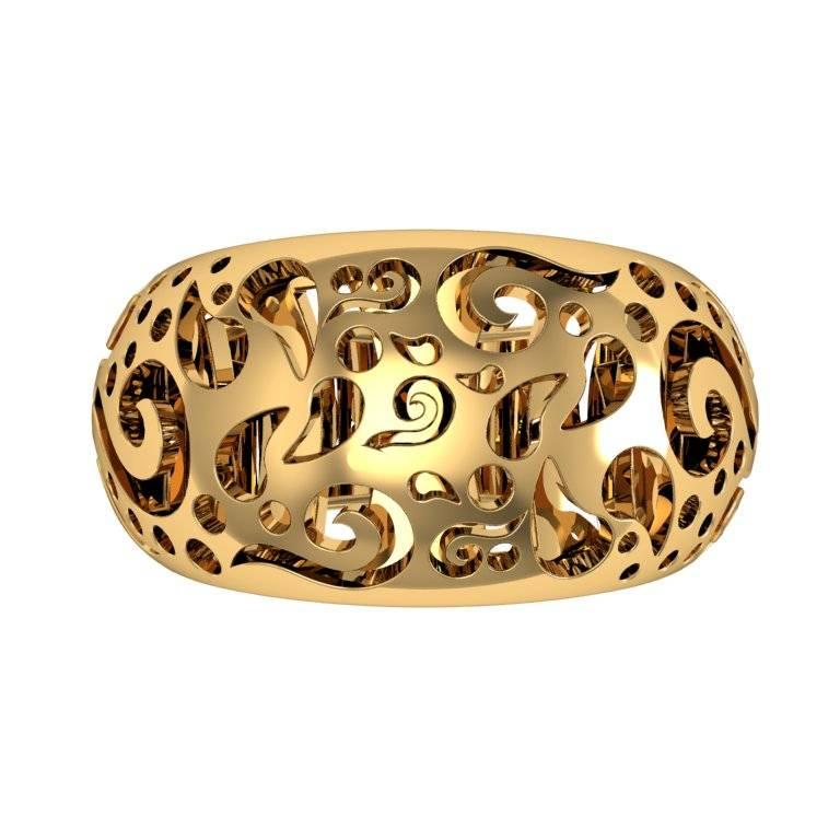 Vasaliy Baglaenko & Sparkles Gold Ring In New Condition For Sale In Amsterdam, NL