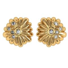 Barbara Nanning & Sparkles Diamond and Gold Earrings