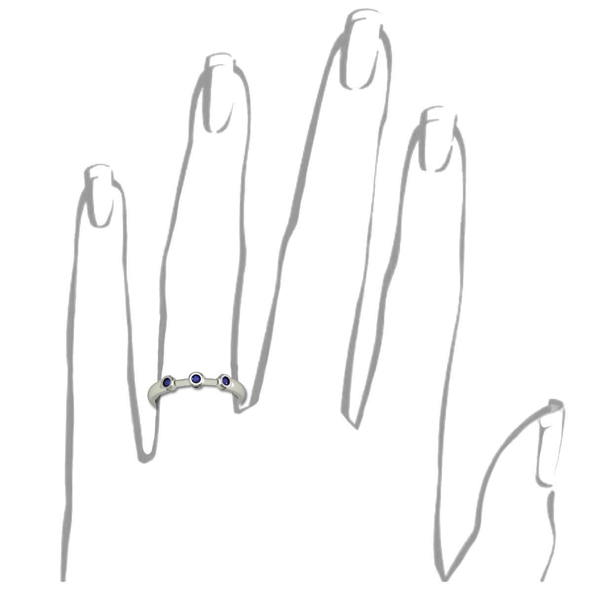 Women's Zoe Stork & Sparkles Sapphire Gold Ring For Sale