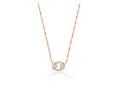 18 Karat massives Gold Diamant-Halskette Cancer Zodiac Sign Geburtsschild Halskette