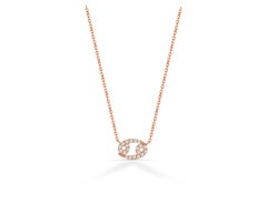 Collier signe de naissance signe du zodiaque cancer en or massif 18 carats et diamants