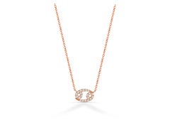 Collier signe de naissance signe du zodiaque cancer en or massif 18 carats et diamants