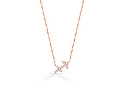 18k Diamant-Halskette Schütze Tierkreiszeichen Gold Zodiac
