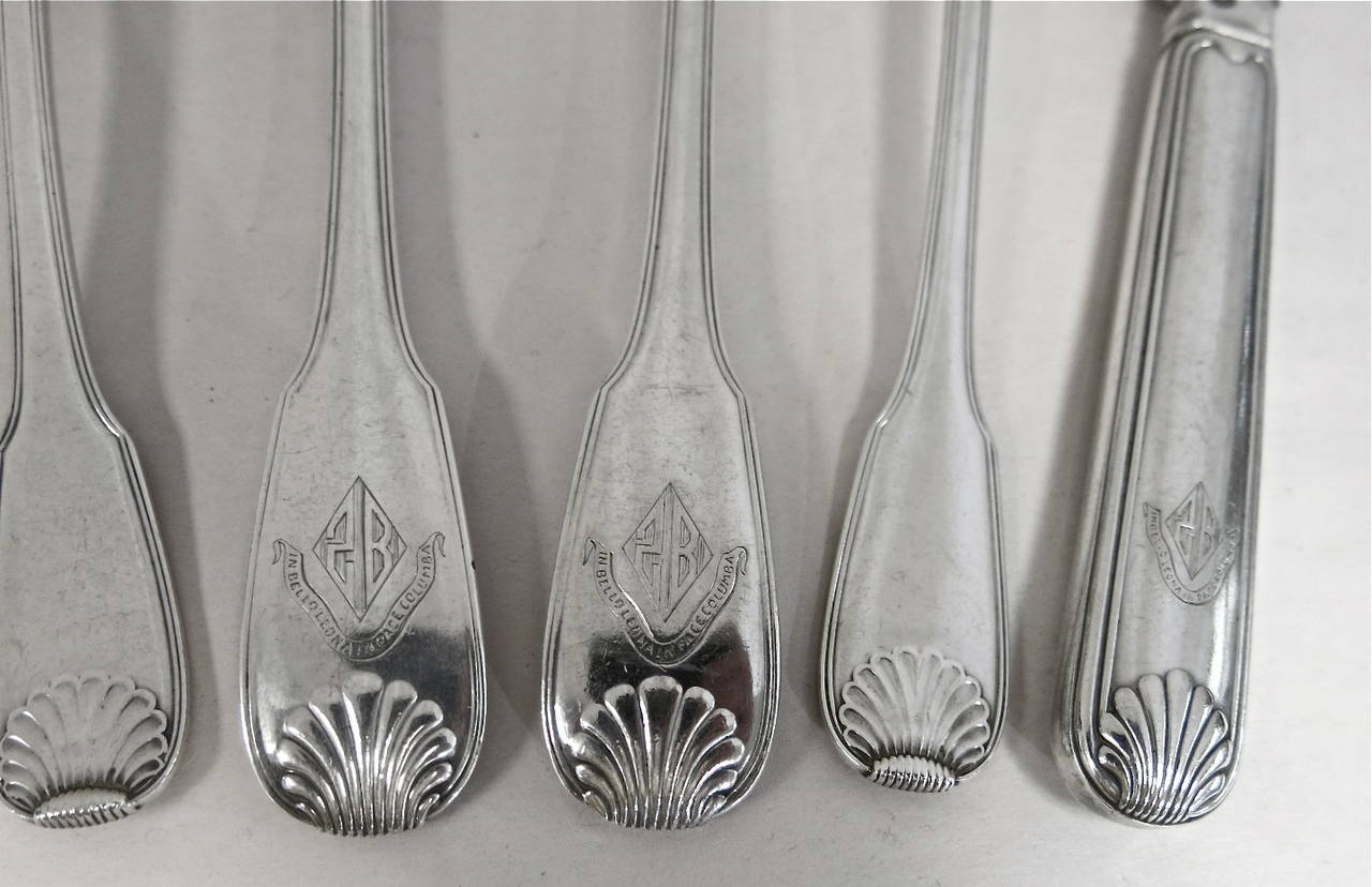 Women's or Men's French Sterling Silver Flatware Set For 24 People
