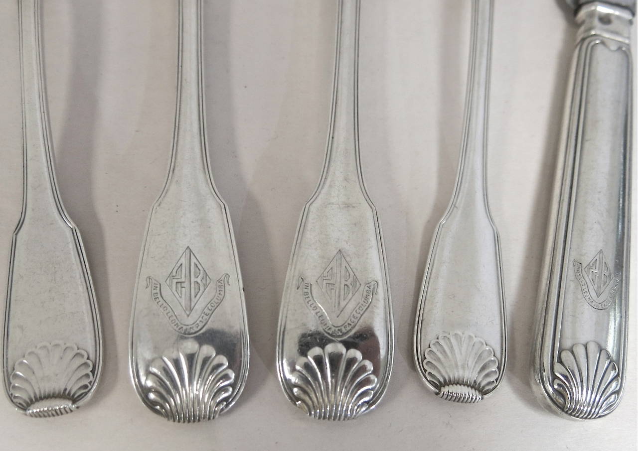 French Sterling Silver Flatware Set For 24 People 1
