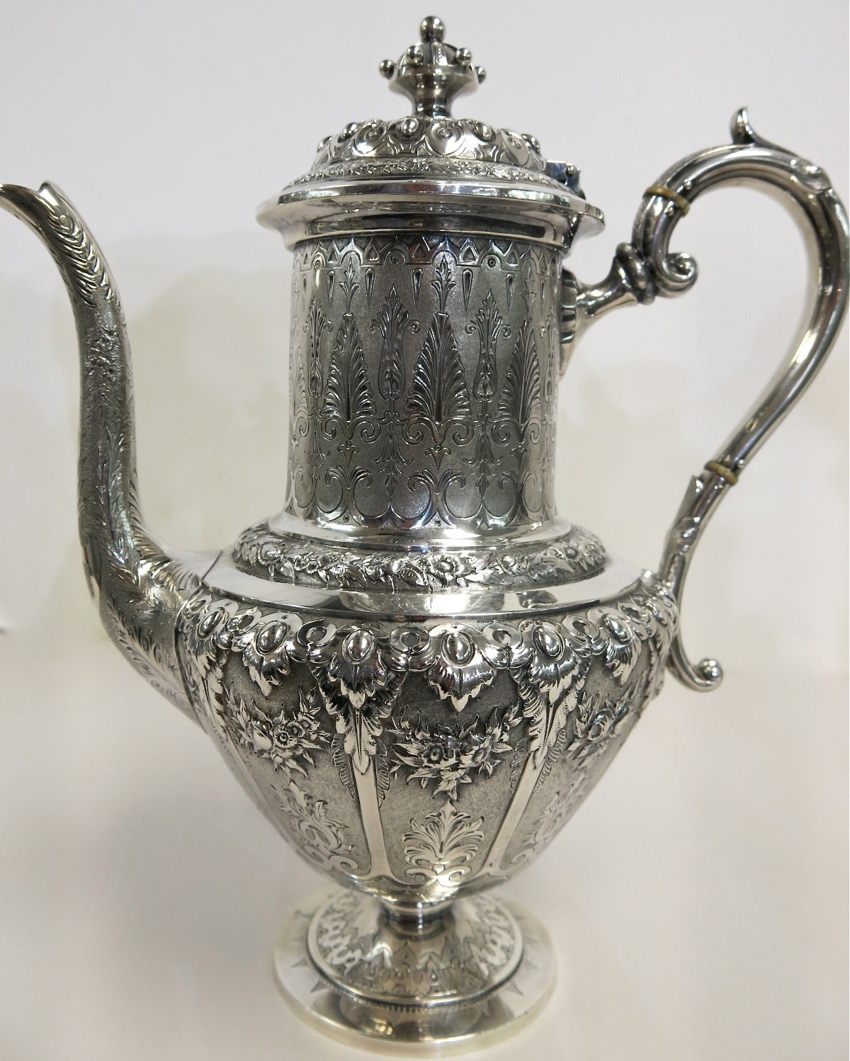 Women's or Men's Antique Scottish Sterling Silver Coffee Pot