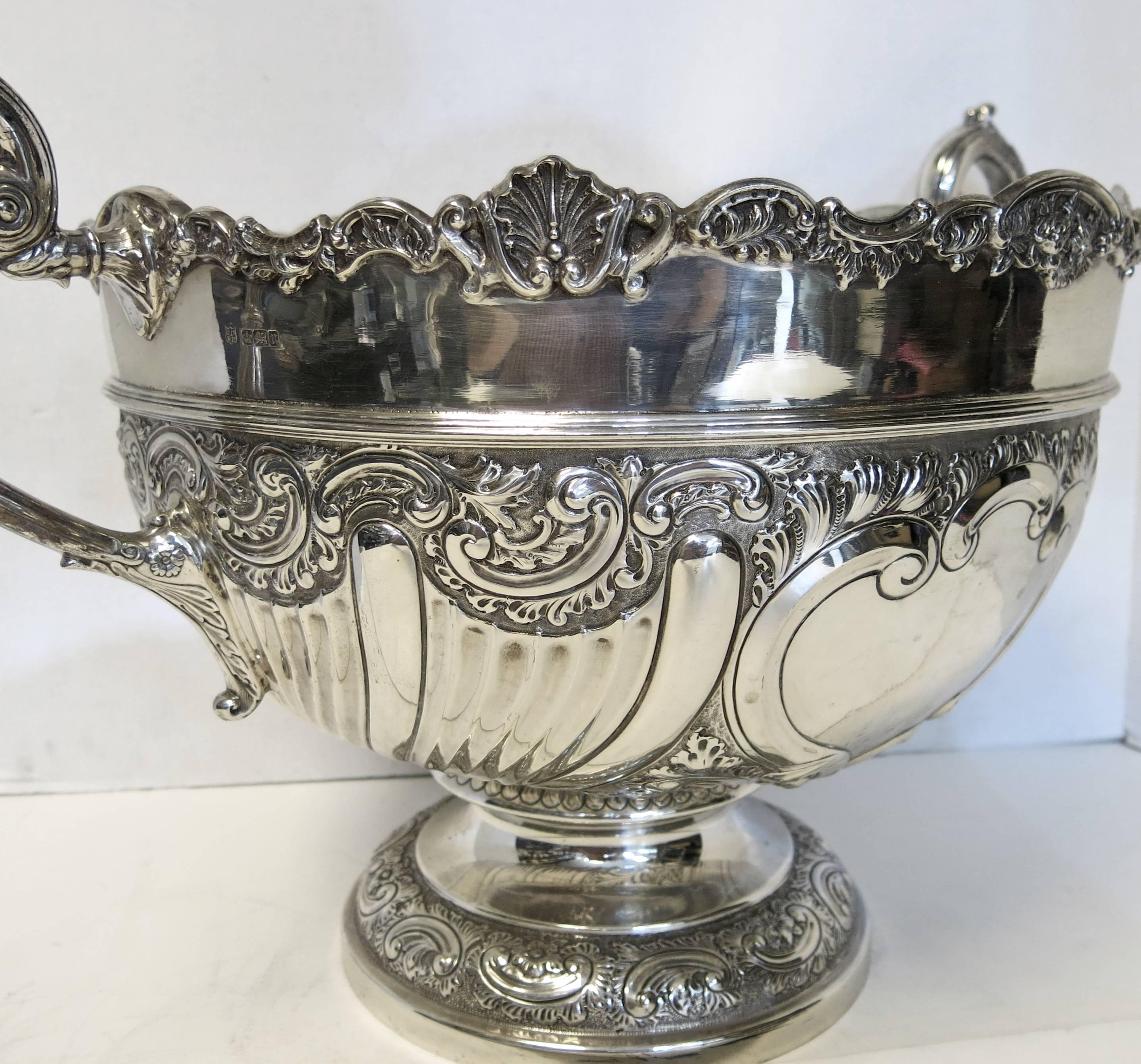 silver bowl centerpiece