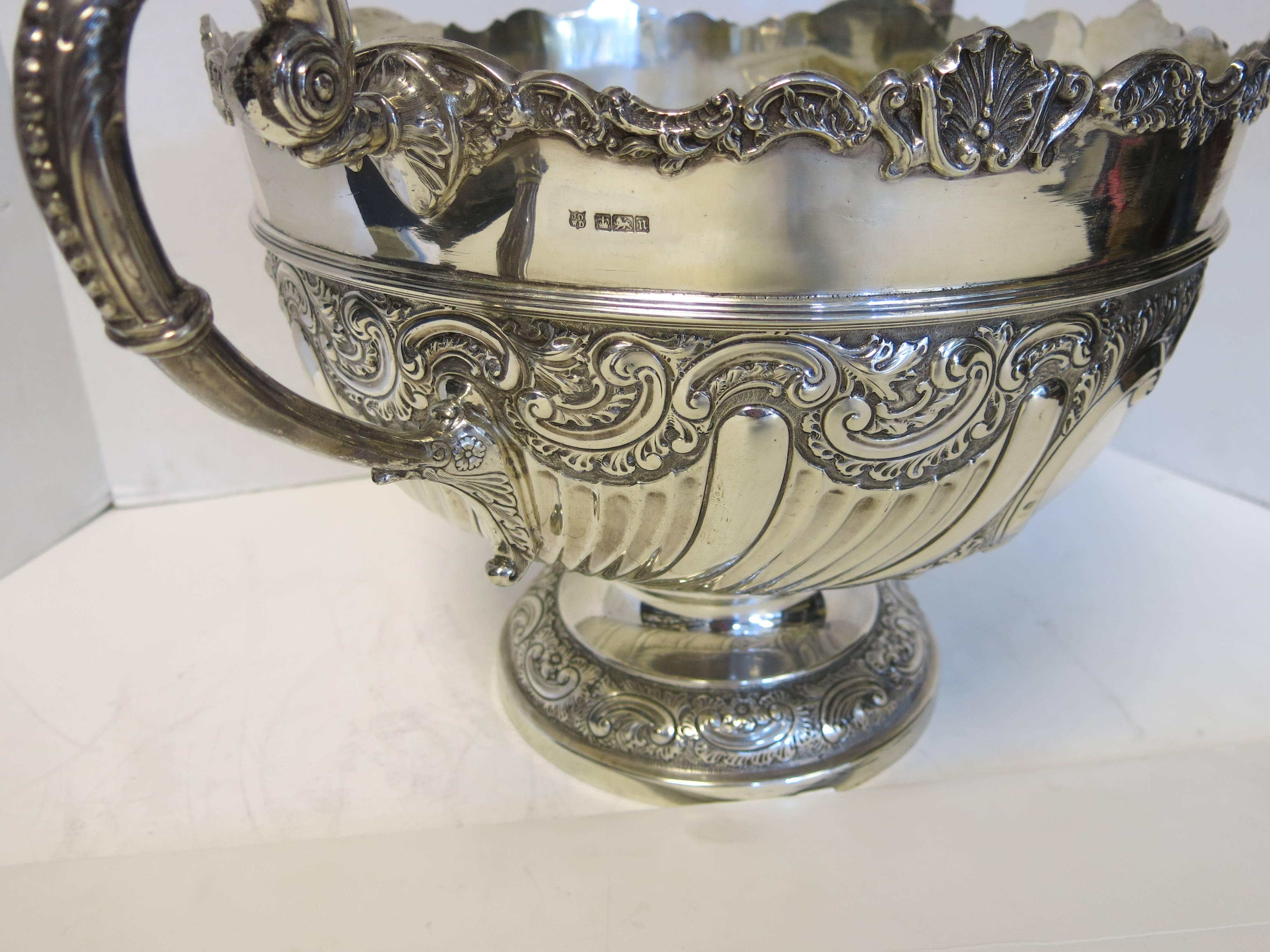 large silver centerpiece bowl