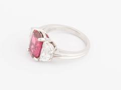 Oscar Heyman Ruby Diamond Platinum Ring