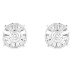 Boucles d'oreilles en or 18 carats 0,9 carat avec diamant
