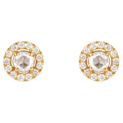 Boucles d'oreilles en or 18 carats 0,74 carat diamant