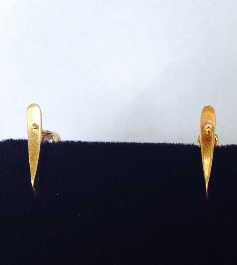 Art Deco Cabochon Ruby Diamond Platinum Drop Earrings 2