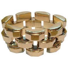 Tiffany & Co. Retro Gold Tank Bracelet