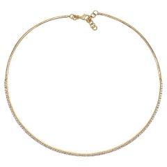 18K Yellow Gold Diamond Collar Necklace