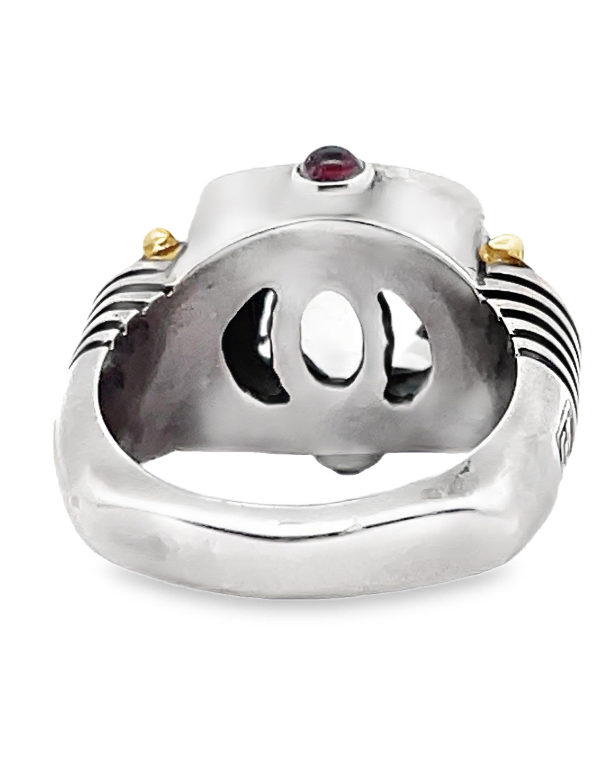 Bague en améthyste verte de William Schraft en argent sterling et or jaune 18 carats Neuf - En vente à Old Tappan, NJ