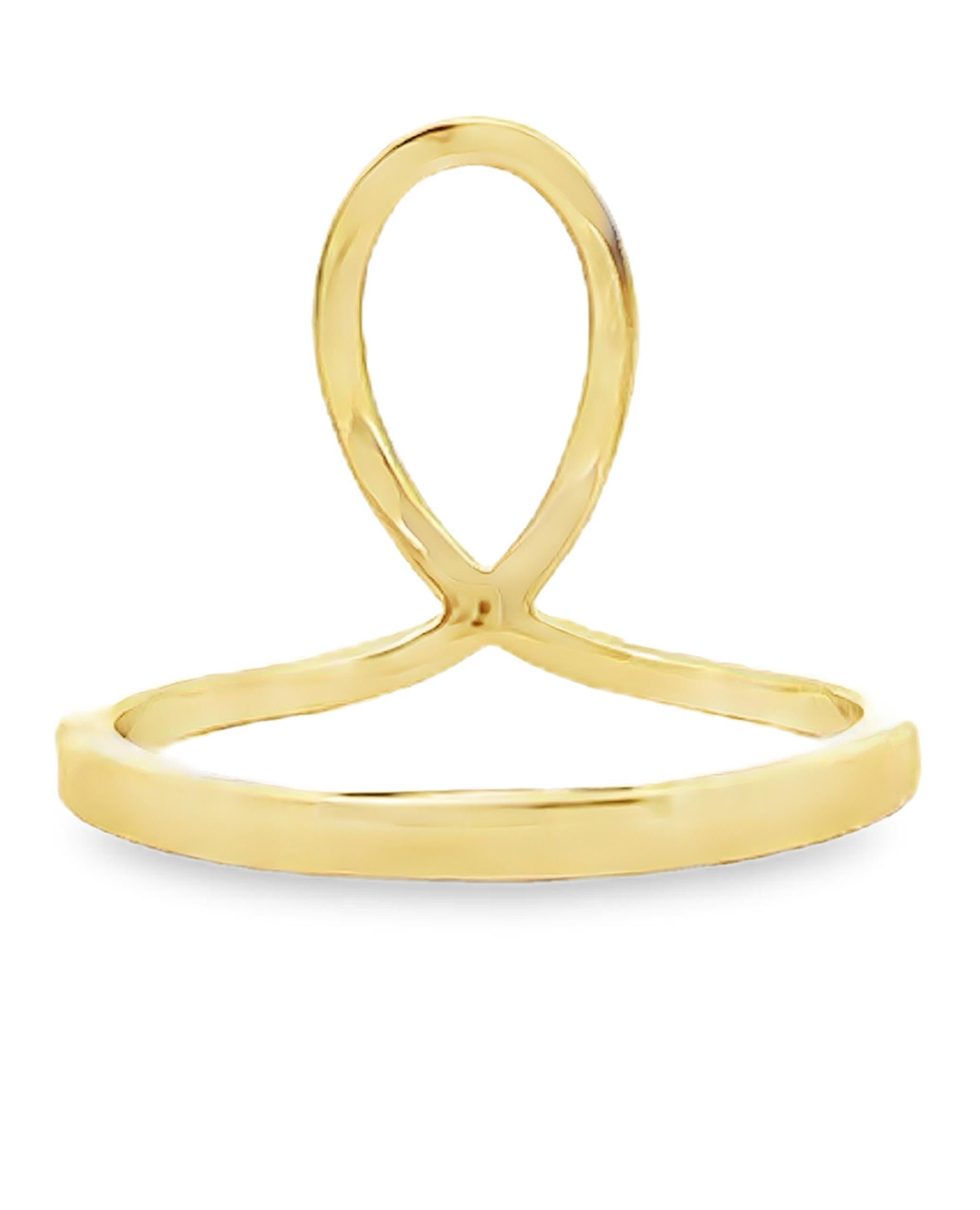 A. Simon G. Bague torsadée en or jaune 18 carats avec diamants ronds en vente 1