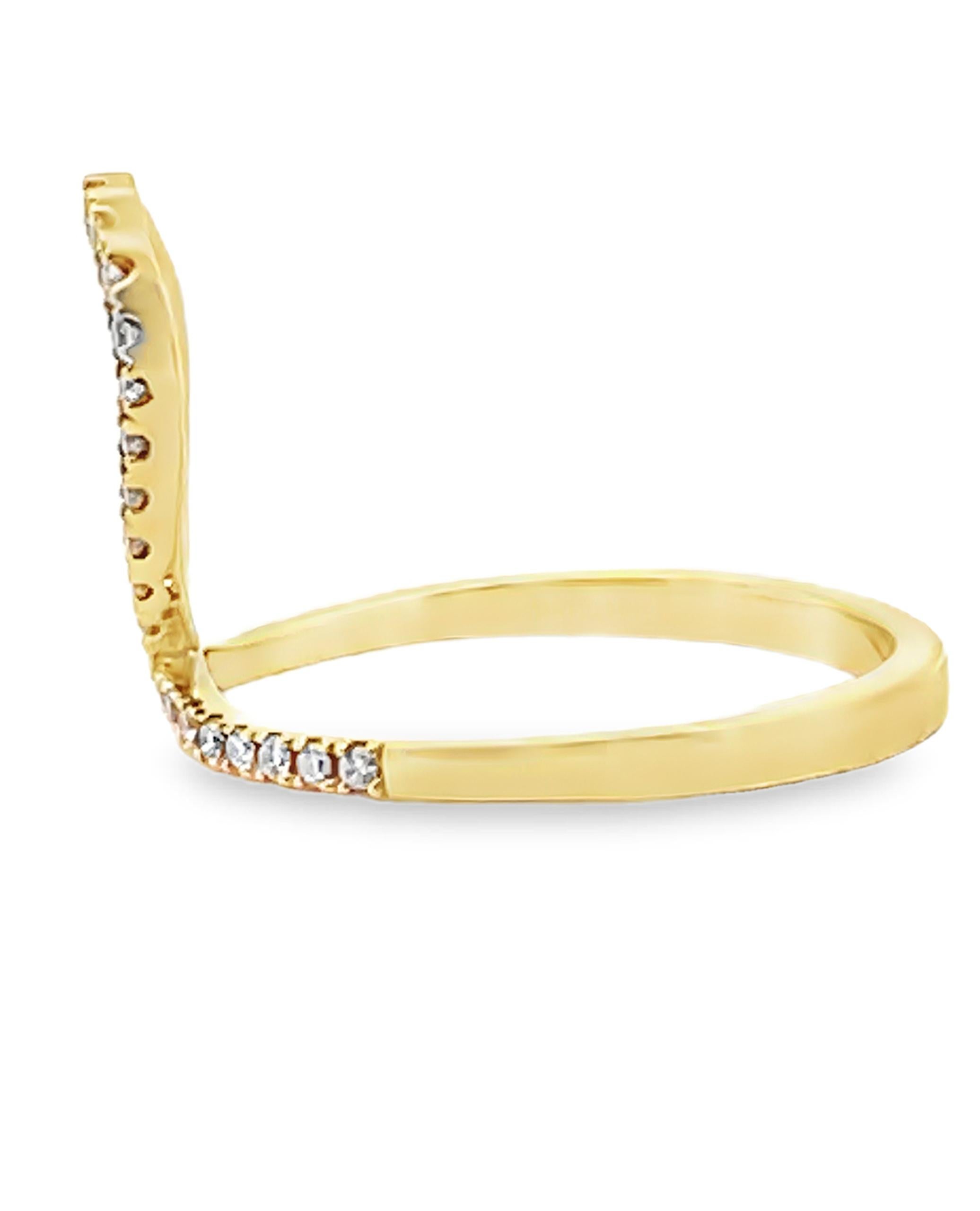A. Simon G. Bague torsadée en or jaune 18 carats avec diamants ronds Pour femmes en vente