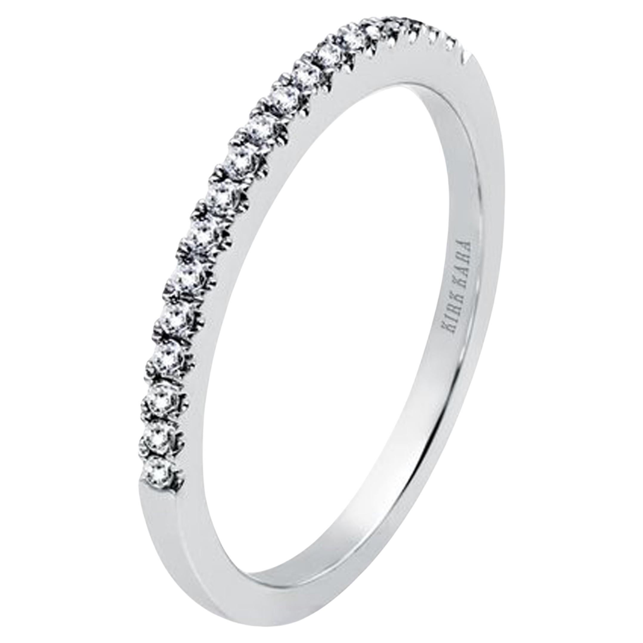 Kirk Kara K1020D-B Stella Diamond Band en or blanc 18 carats
