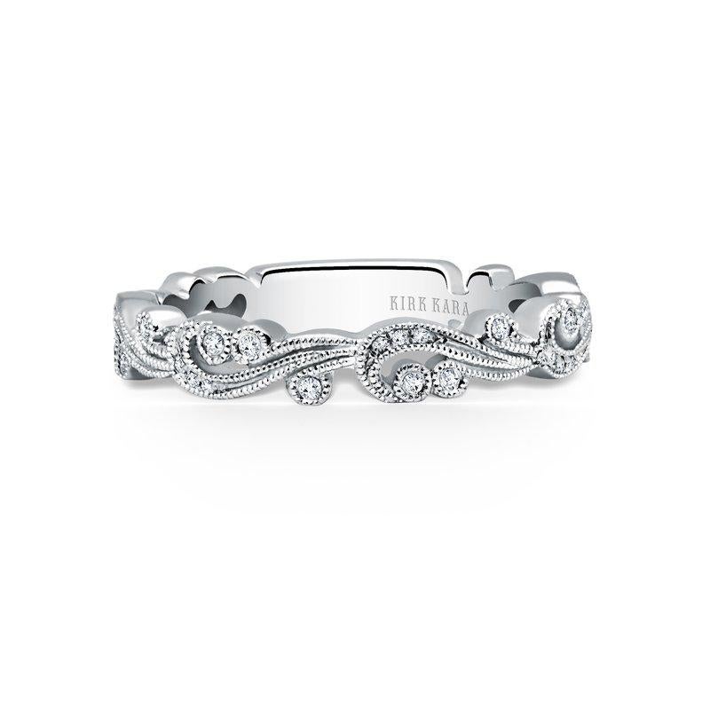 Contemporain Kirk Kara SS6967-BS1 Bague Angelique en or blanc 18 carats avec diamants en filigrane en vente