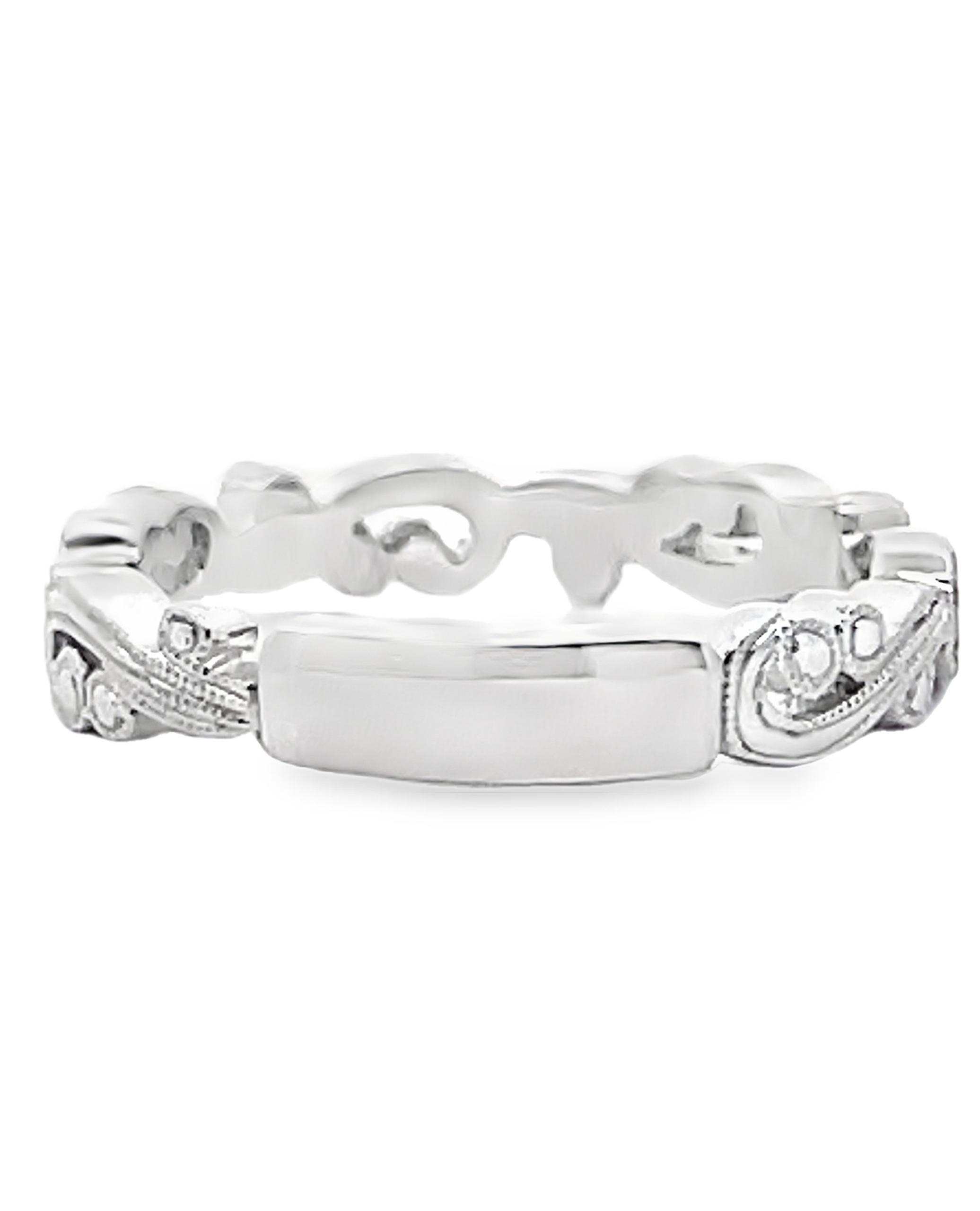 Kirk Kara SS6967-BS1 Bague Angelique en or blanc 18 carats avec diamants en filigrane Neuf - En vente à Old Tappan, NJ