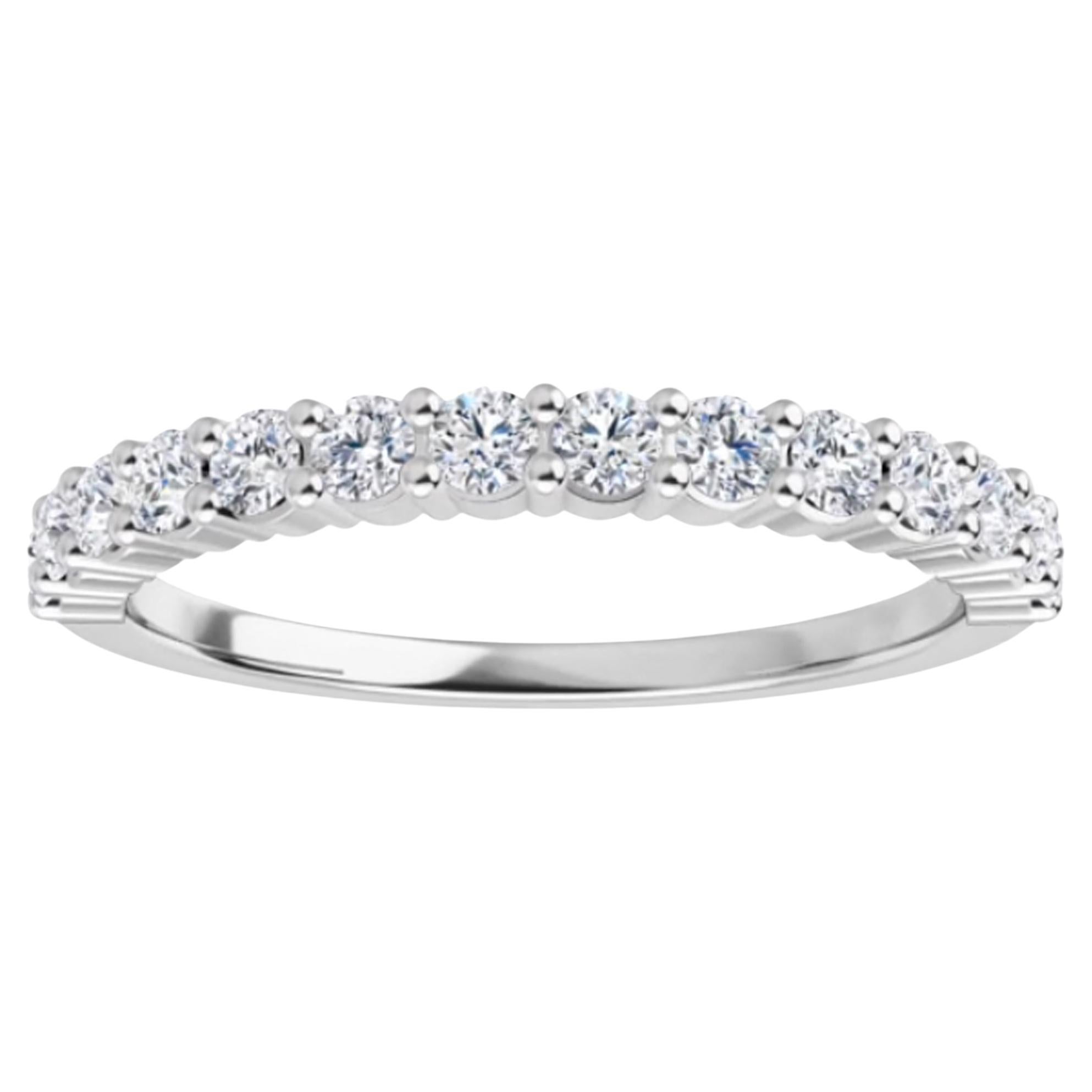 Halfway Diamantband 0,47 Karat in 14K Weißgold im Angebot