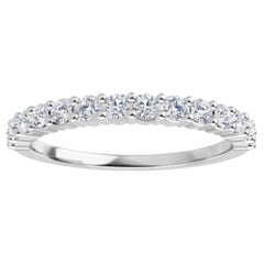 Halfway Diamond Band 0.47 Carats in 14K White Gold