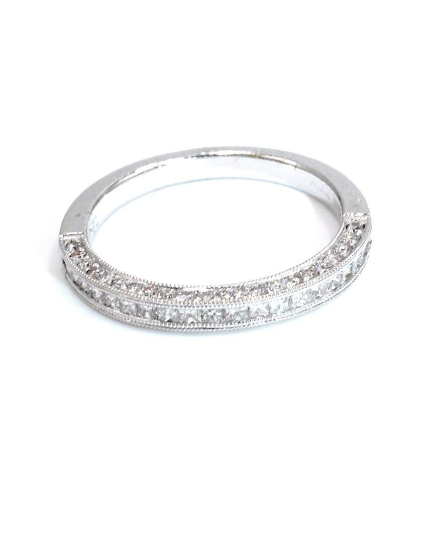 Donna Kirk Kara SS6916-BH Carmella in oro bianco 18 carati con diamanti incisi a mano in vendita