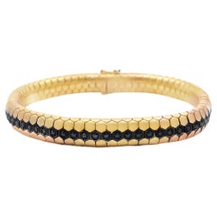 Simon G. LB2287 Men's 14K Yellow Gold and Black Diamond Bracelet