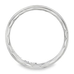 Tacori 72-6WS 18K White Gold Men's 6mm Band with Satin Eternity Crescent Design
